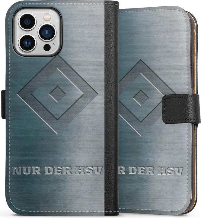 Actual product image DeinDesign Tasche für Apple iPhone 13 Pro Max Handy Flip Case Wallet Cover Handytasche Leder HSV Hamburger SV (Apple iPhone 13 Pro Max)