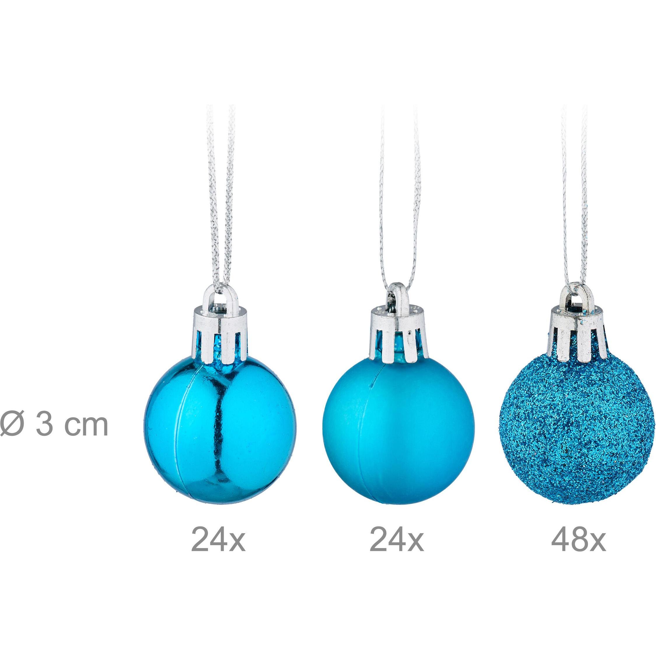 Thumbnail - Relaxdays, Christbaumschmuck, Weihnachtskugeln-Set (96 -teilig)