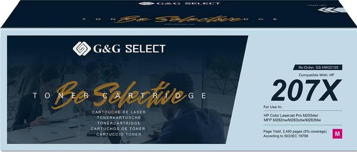 Image du produit G&G Toner de remplacement HP 207X Compatible Magenta W2213X(207X) GS-HW2213X(207X)