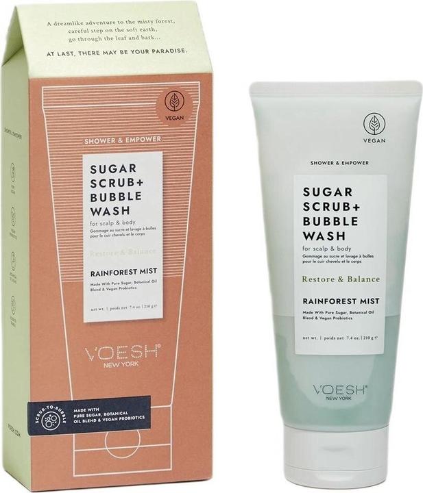 Produktbild Clinique Sugar Scrub + Bubble Wash - Rainforest Mist (500 ml)