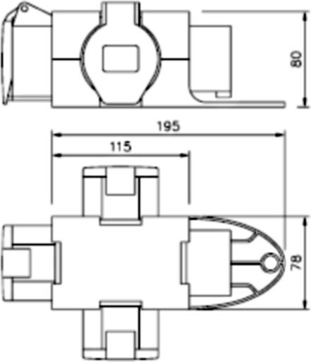 Produktbild PCE CEE Stromverteiler (3 x, CEE)