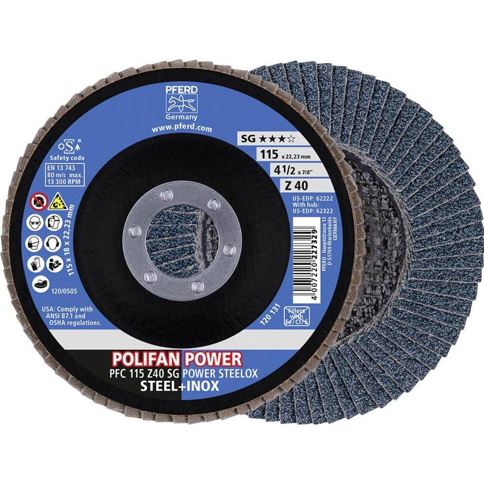 Pferd, Schleifmittel, POLIFANFächerscheibe PFC 40 SG POWER STEELOX (40)