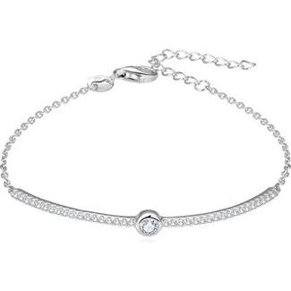 Beneto, Armschmuck, Elegant silver bracelet with zircons AGB628 / 21