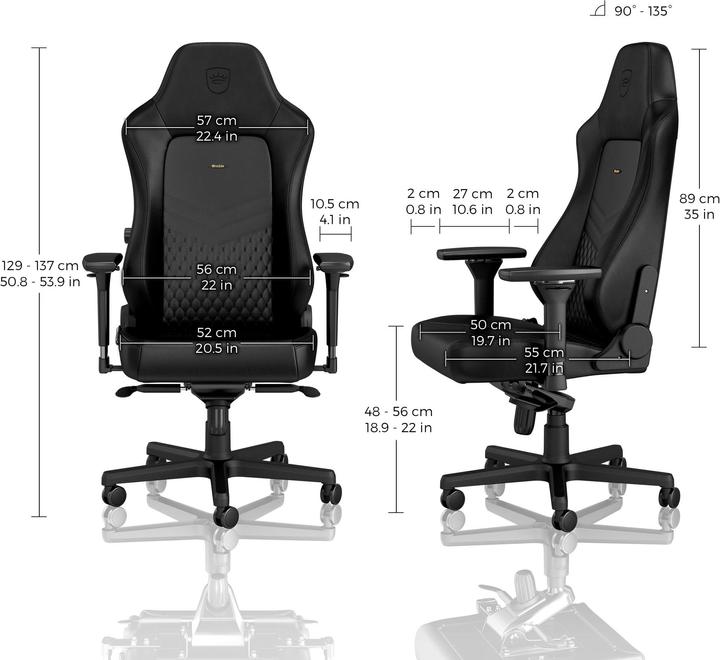 Actual product image noblechairs HERO genuine leather