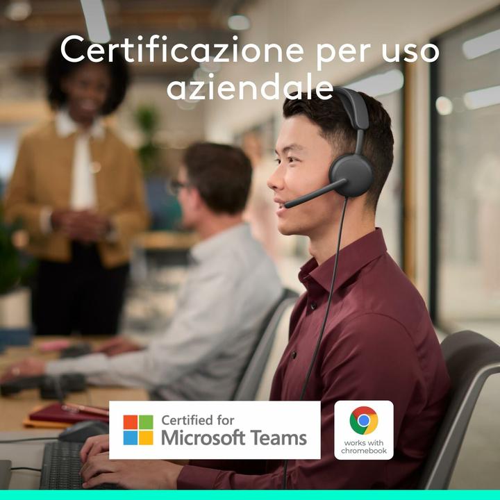 Actual product image Logitech 981-001493, Wireless, Graphite (Cable, Wireless, USB-C, Microsoft teams)