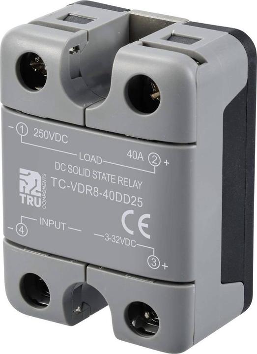 Image du produit Tru Components Halbleiterrelais TC-12705372 40 A Schaltspannung (max.): 250 V/DC