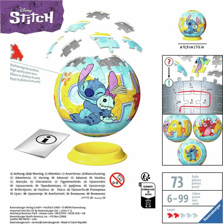 Immagine prodotto Ravensburger Palla Disney Stitch (72 pezzi)