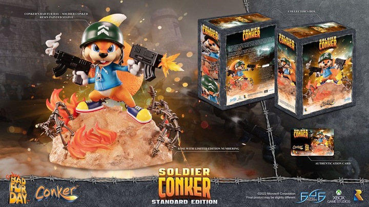 Actual product image First 4 Figures ST Conker's Bad Fur Day : Soldier Conker 33cm