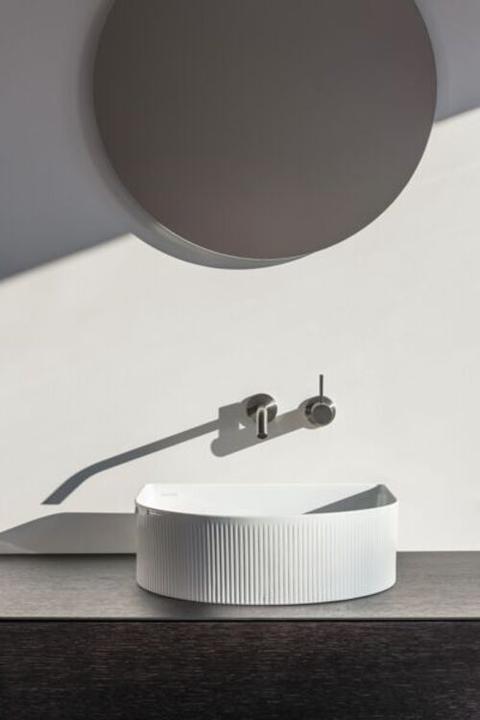 Produktbild Laufen Sonar Waschtisch-Schale mit Textur, ohne Hahnloch, ohne Überlauf, 410x365mm, inkl. Keramikab (410 mm, 365 mm)