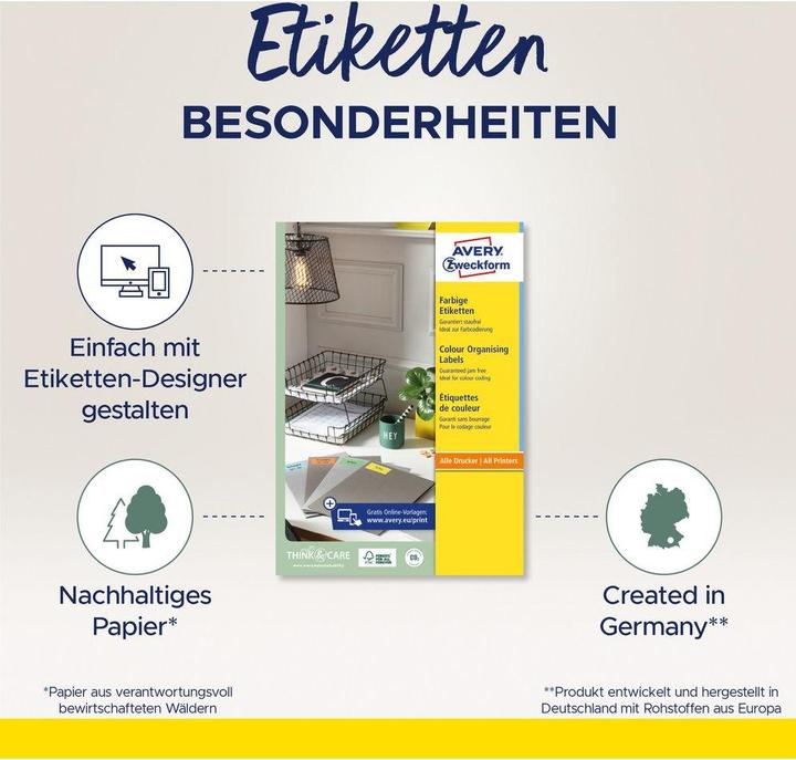 Actual product image Avery Farbige labels