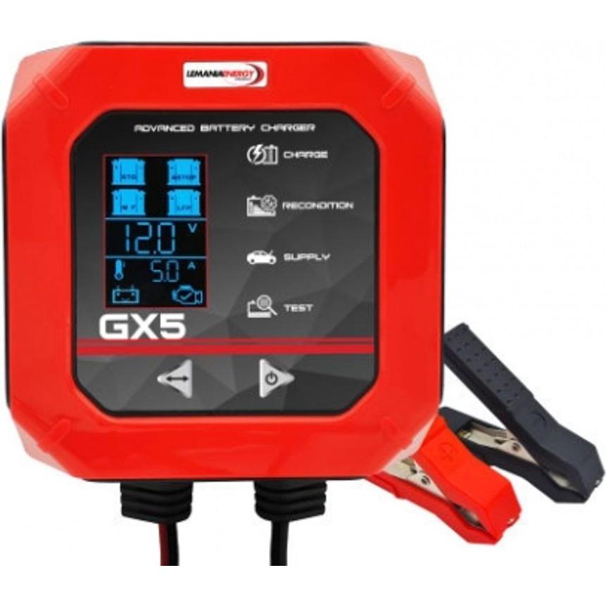 Thumbnail - Lemania, Batterieladegerät, 12V GX5 charger 5A 1.2-110Ah (AGM, EFB, SMF, Li-ion) (12V, 5 A)