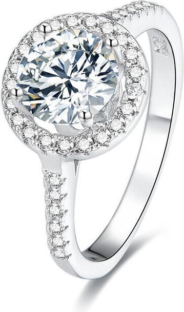 Produktbild Beneto Silver ring with crystals AGG193 - Circuit: 58 mm (L) (58)