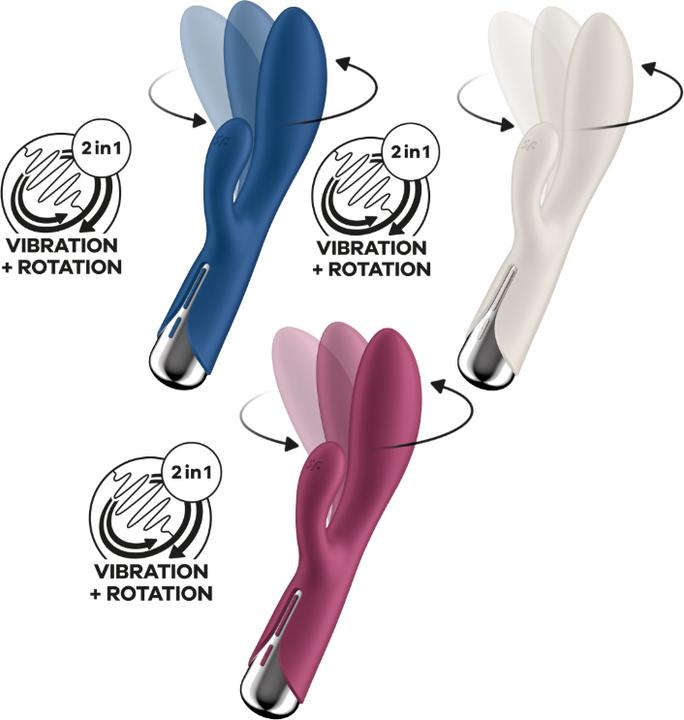 Actual product image Satisfyer Spinning Rabbit 1 Clitoris And G-Spot Stimulation Beige