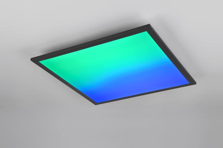 Actual product image Reality Beta LED ceiling light 18W dimmable black matt CCT adjustable light colour night light (2000 lm)