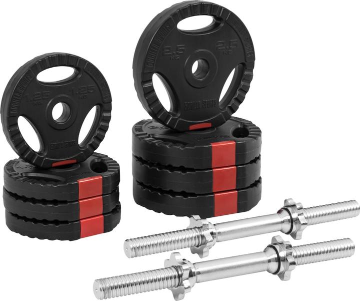 Produktbild Gorilla Sports Kurzhantelset (4 x 1.25 kg, 4 x 2.5 kg)