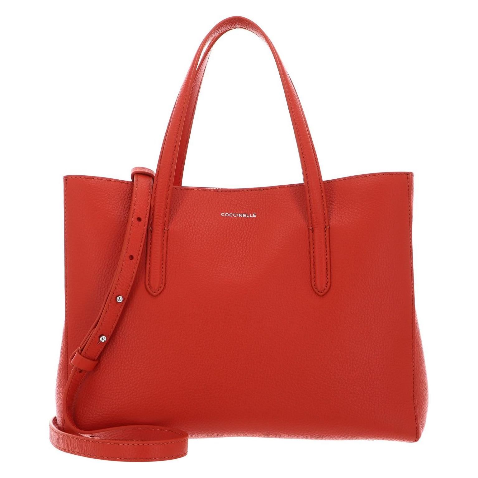 Coccinelle, Damen, Handtasche, Swap Handbag Grained Leather, Orange