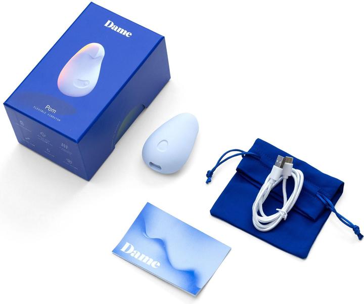 Actual product image Dame Products Pom Flexible Vibrator Ice