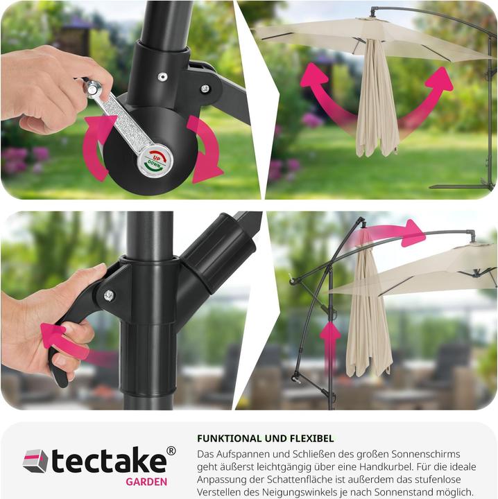 Image du produit tectake Parasol déporté (3.50 m)