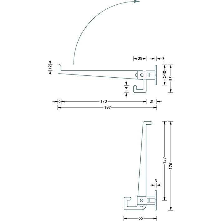 Thumbnail - Phos, Garderobe + Kleiderhaken, Garderoben-Klapphaken