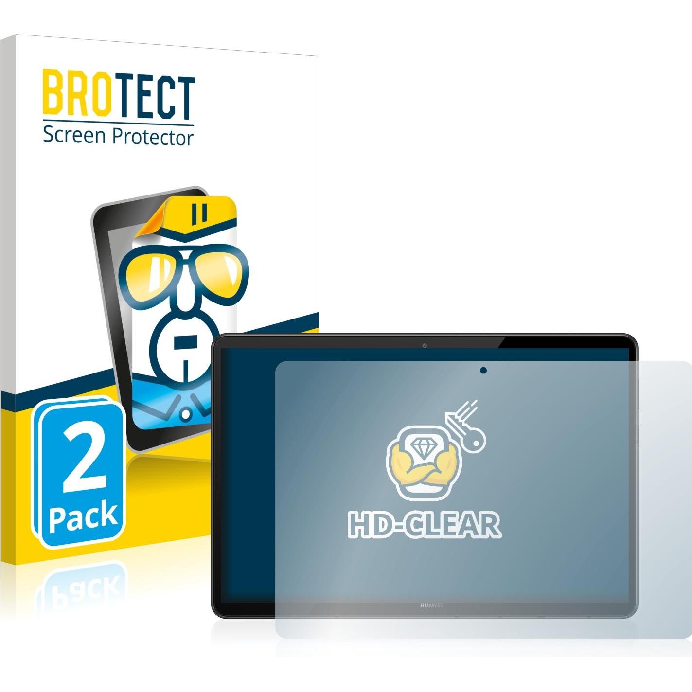 BROTECT Schutzfolie Displayschutz Klar (2 Stück, MediaPad T5 10), Tablet Schutzfolie
