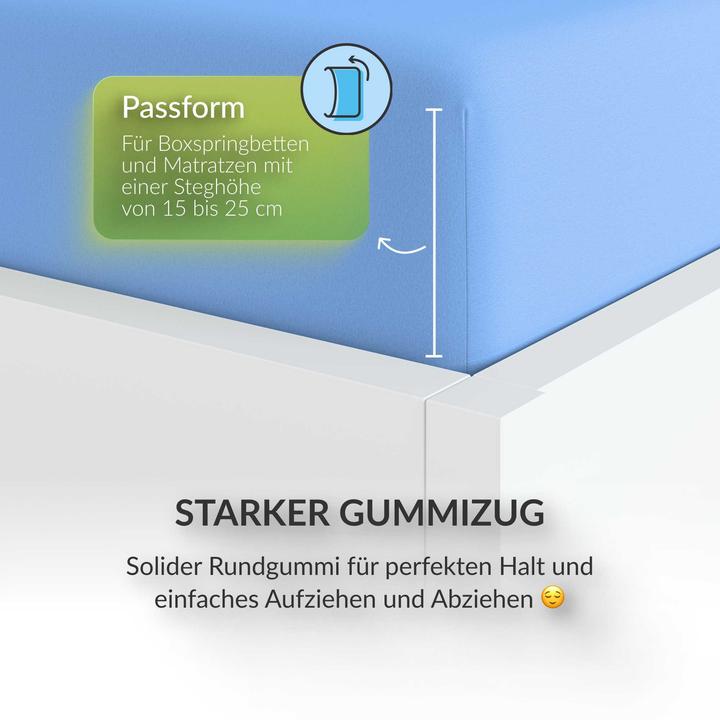 Produktbild Etérea Microfaser Jersey Spannbettlaken (180 x 200 cm, 200 x 200 cm)