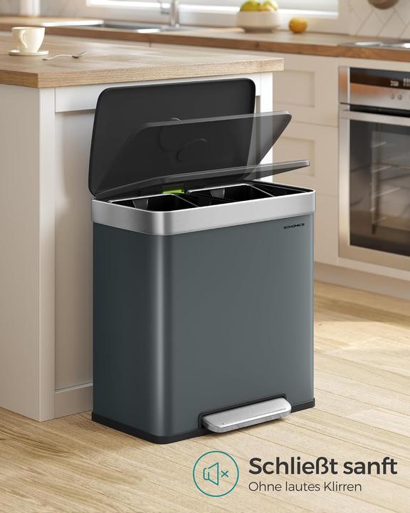 Produktbild Songmics Mülleimer mit 2 Fächern (60 l)
