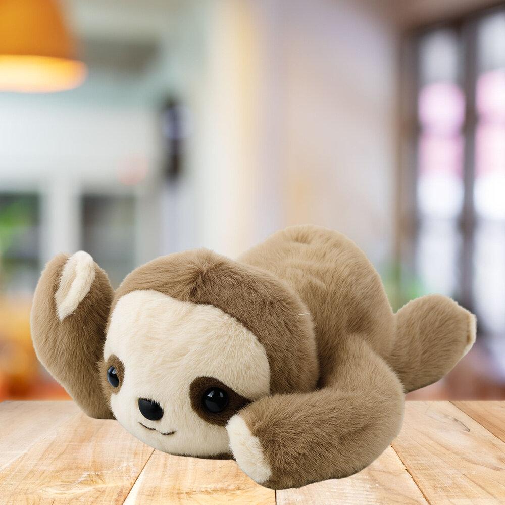 Lean Toys Lean Plüsch Maskottchen Umarmungen Liegendes Faultier Beige 30Cm (30 cm)