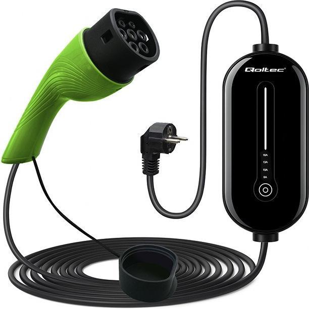 Qoltec, Stazione di ricarica auto elettriche, Mobile Ladegerät für Elektroauto Typ2 3.5 (Tipo 2, 3.50 kW)