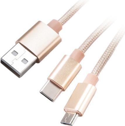 Akasa 2 in 1 USB A-USB C/Micro B USB (1 m, USB 2.0)