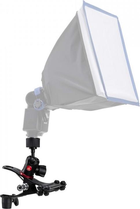Actual product image Manfrotto Spring Clamp, Universalklammer Cold Shoe mit Kugelkopf und Blitzschuh (Tripod remote control)