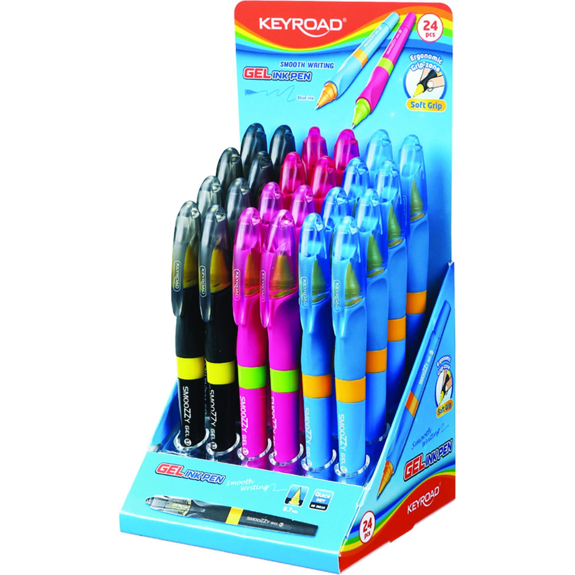 Keyroad, Schreibstifte, Smoozzy writer gelstift, 0,7 mm, im display verpackt, farbmischung (Mehrfarbig)