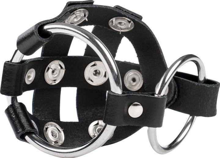 Image du produit Rimba Leder-Hodensackkäfig mit Spikes – Schwarz