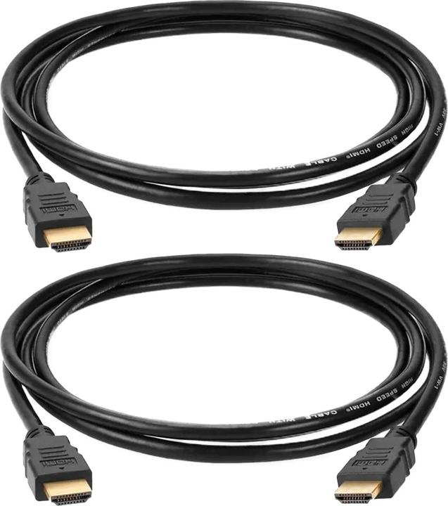 Actual product image Makant Set of 2 high-speed HDMI cables, Ethernet, max. 10.2 GBit/s, type A, 8 PCM, L 1.0 m (1 m, HDMI)
