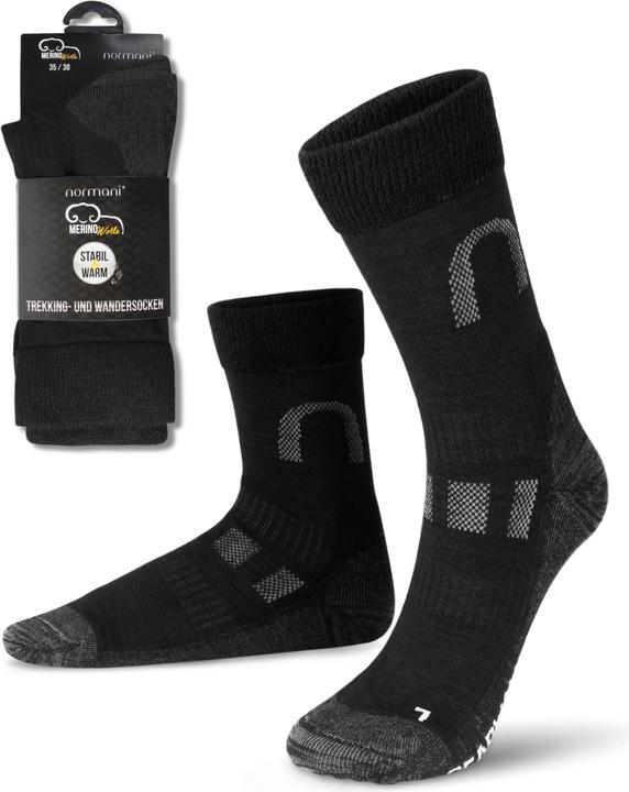 Produktbild Normani 2 Paar Merinowollsocken Wander- und Trekkingsocken Melton (47 - 50)