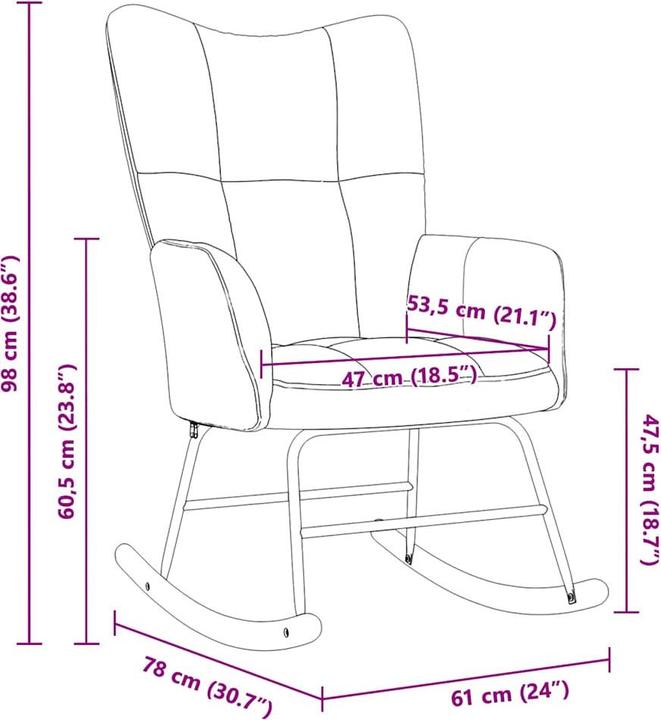 Image du produit vidaXL Chaise à bascule