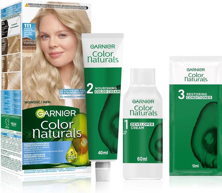 Actual product image Garnier Color Naturals Colour cream no. 111 Super-light Ash Blonde (111 Super-light Ash Blonde)