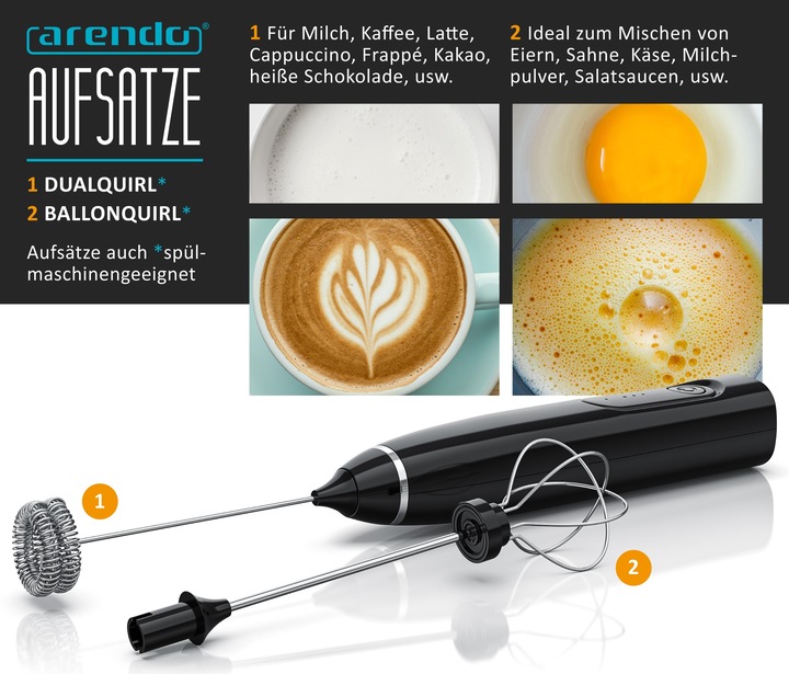 Actual product image Arendo Manual milk frother