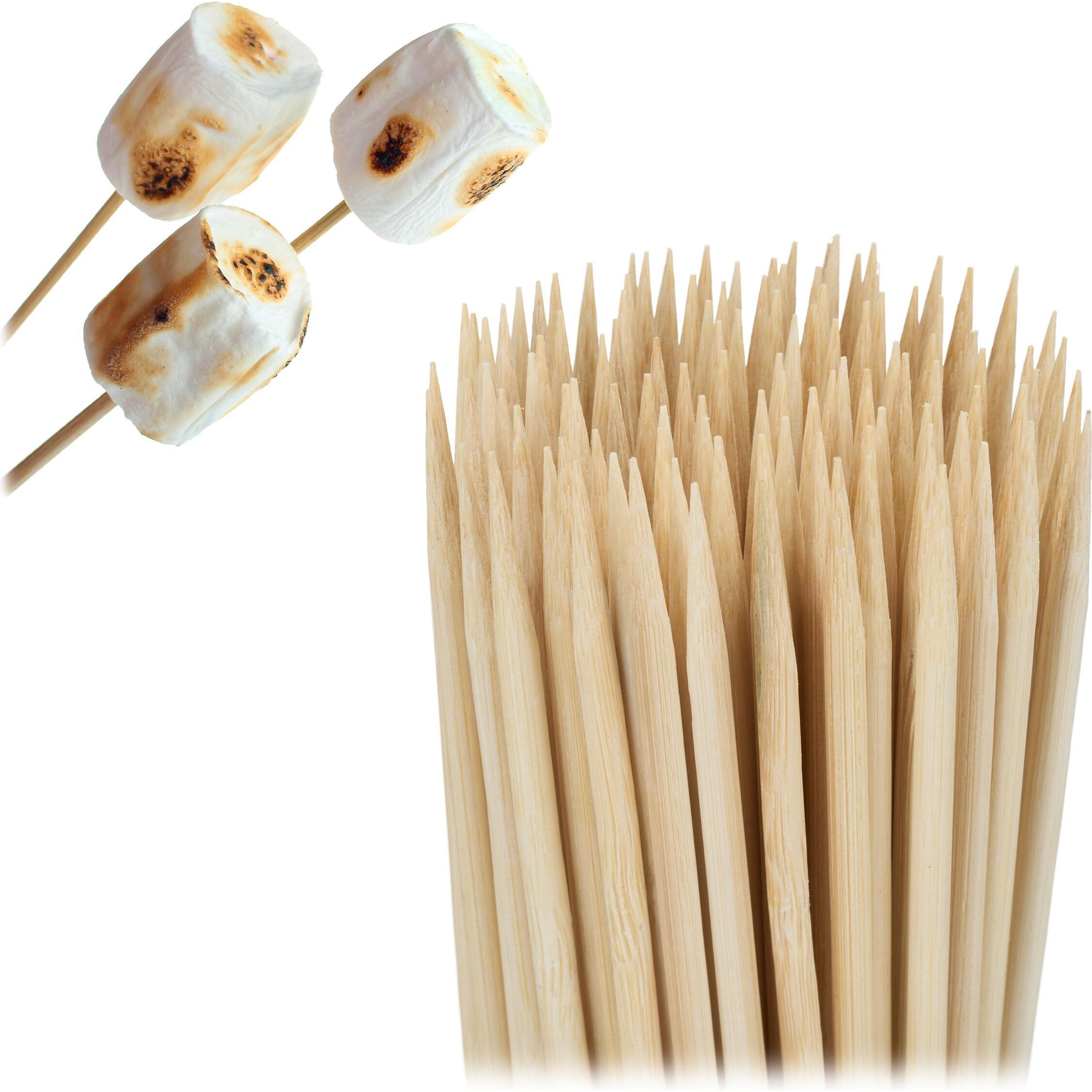 Relaxdays, Grillbesteck, 500x Schaschlikspiesse