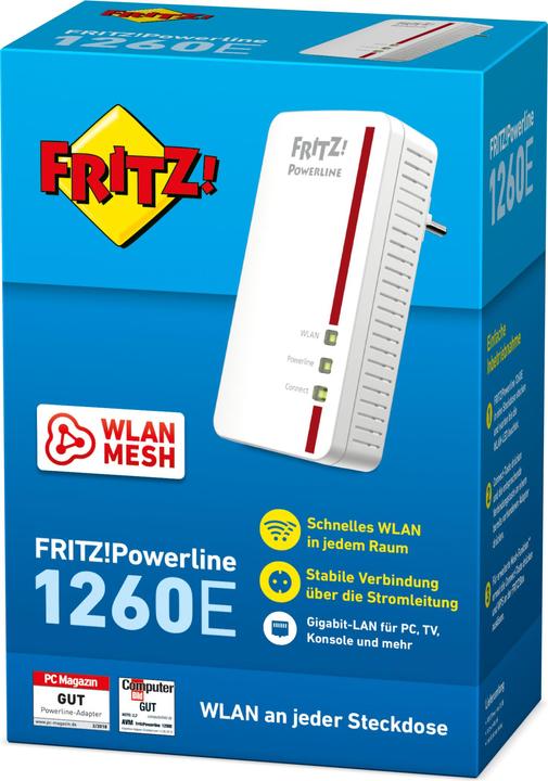 Produktbild AVM FRITZ!Powerline 1260 (1200 Mbit/s)