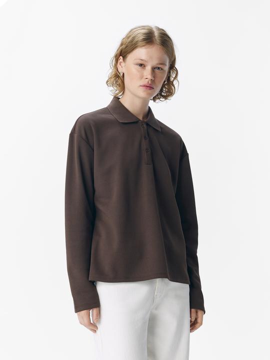 Immagine prodotto Object Gestreiftes Langarm-Poloshirt (XL)