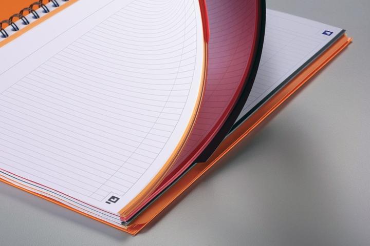 Produktbild Oxford Elba Filing Book Schreibheft 80 Blatt Schwarz, Orange, Rot A4 (A4+)