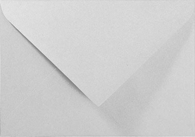 Produktbild Artoz Couvert Perle B6, 5 Stück, Silber, Position Fenster (B6, 5 x)