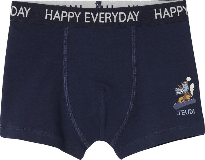 Produktbild Vertbaudet Bio-Kollektion: 7er-Pack Jungen Boxershorts mit Wochentag und Schriftzug (116, 7er Pack)