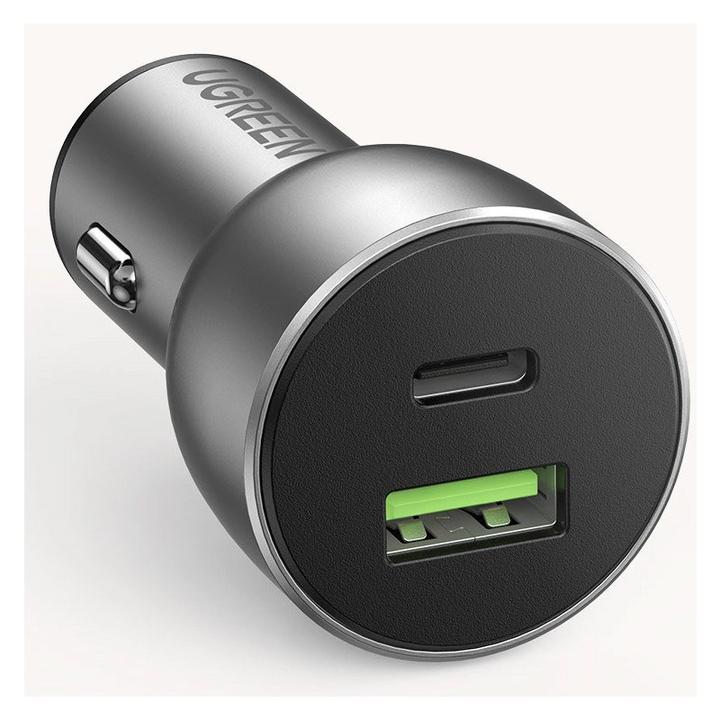 Actual product image Ugreen USB-C PD + USB-A QC 36W Car Charger