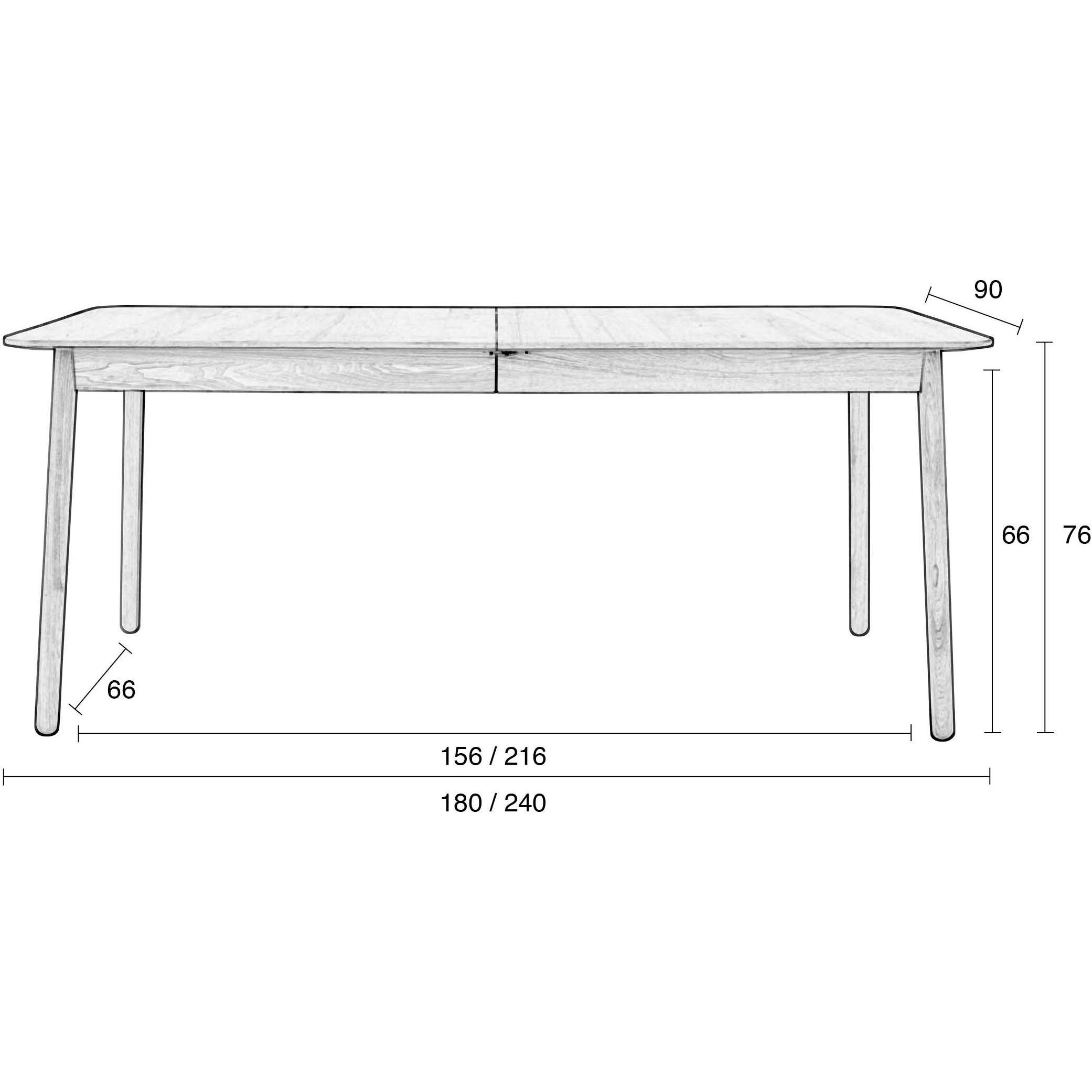 Thumbnail - Zuiver, Esstisch, Glimps (180 x 90 x 76 cm)