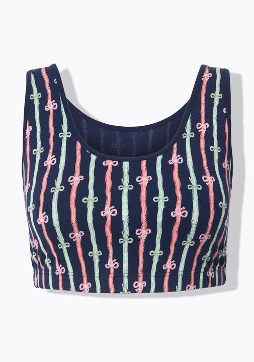 Actual product image Ulla Popken 2 Pack of Bralettes- Bow Print (pack of 2, 44 A, 42 A)