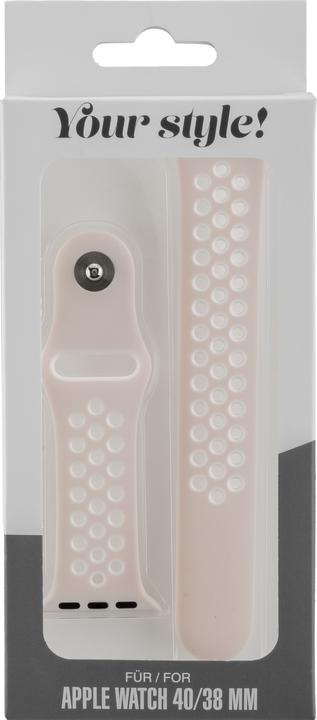 Actual product image Peter Jäckel WATCH BAND for Apple Watch 41/40mm (Series 4 - 9)/ 38mm (Series 1 - 3) Silicon Dual Cre (Silicone)