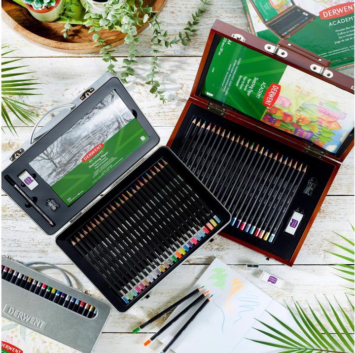 Immagine prodotto Derwent Astuccio per pastelli Academy in legno, 27 pezzi (Multicolore, 27 x)