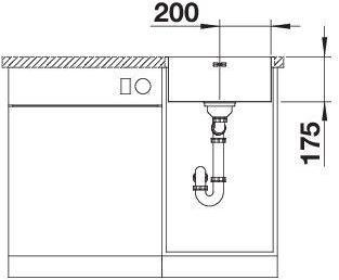 Produktbild Blanco Supra 400-IF R12 (Aufsatzspülbecken, 44 cm, 44 cm)