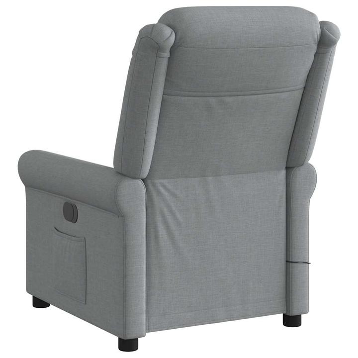 Actual product image vidaXL Massage chair electric light grey fabric